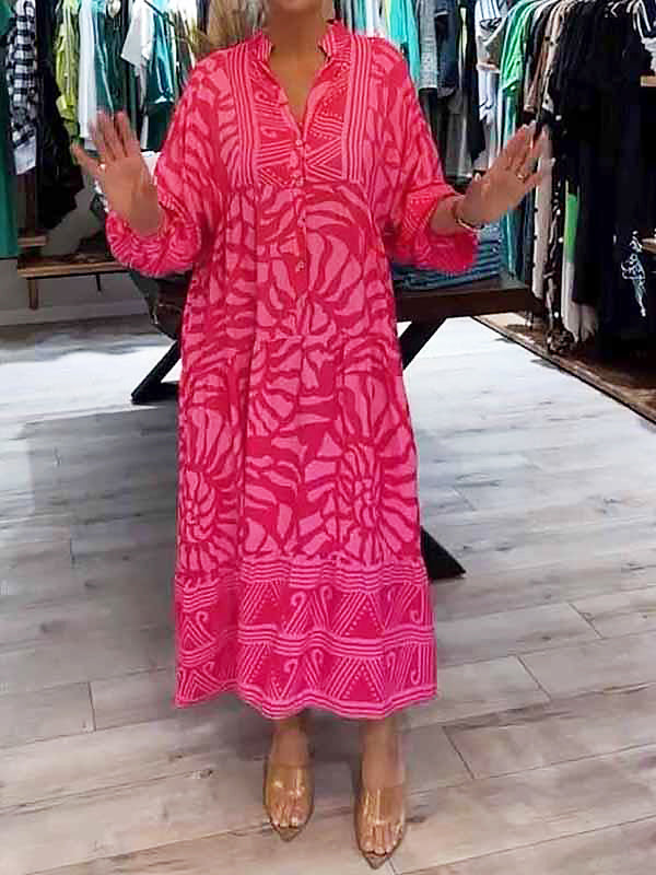 Marigold | Women's V Neck Tummy Control Flowy Loose Fit Dress