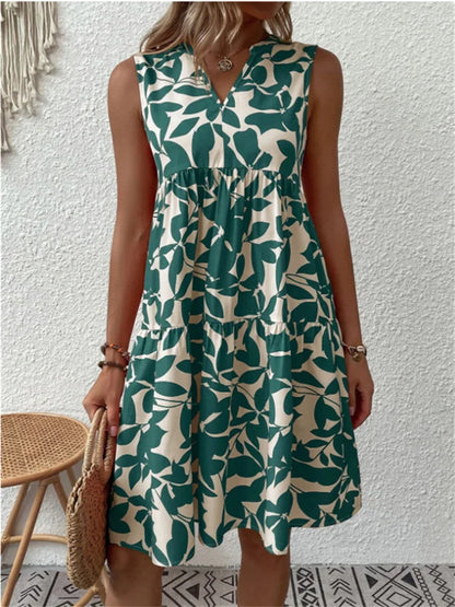 Women's V-Neck Sleeveless Midi Dress - Vonnera