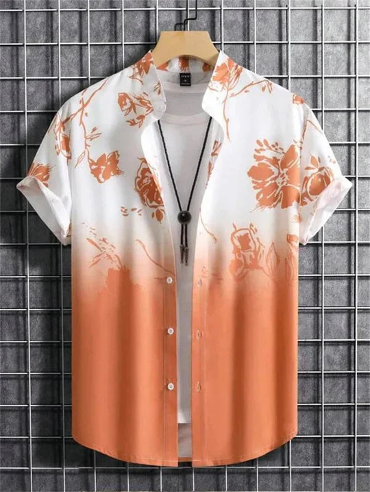 Hawaiian Shirt 3D Flower Print Vibrant Style