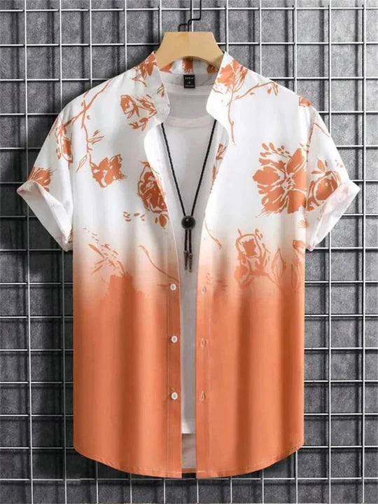Men's Hawaiian Shirt 3D Floral Print Vibrant