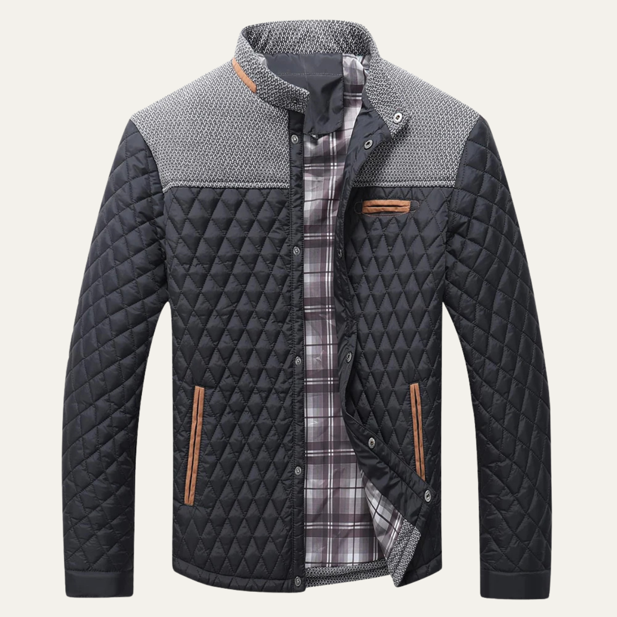 Men's Quilted Bomber Jacket Lightweight Padded - Vonnera
