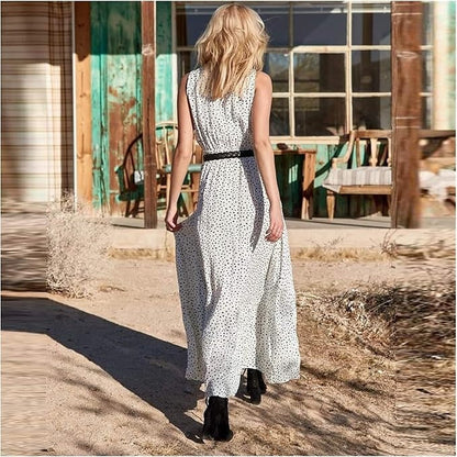 Waverly Women's Boho Maxi Dress Polka Dot