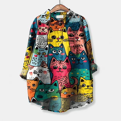 Women's Loose Fit Long Sleeve Blouse