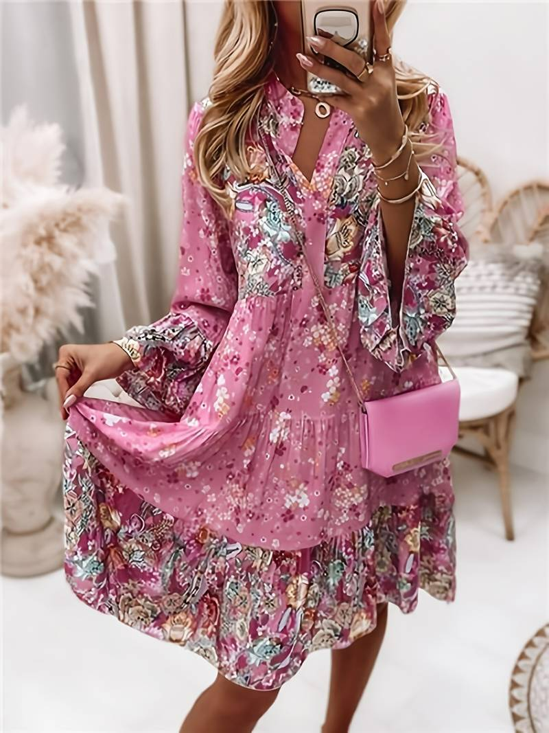 Gabriella Women's Boho Floral Print Dress - Vonnera