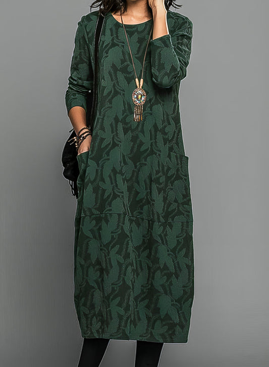 Women's Long Sleeve Elegant Dress - Vonnera