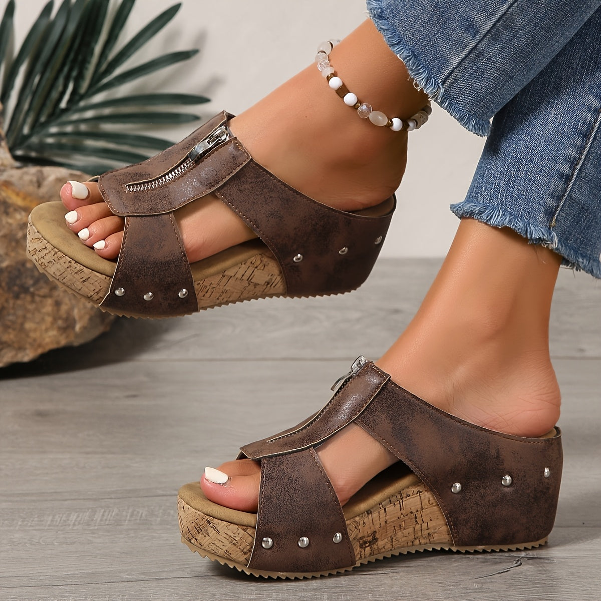 Vera Women's Slip On Wedge Sandals