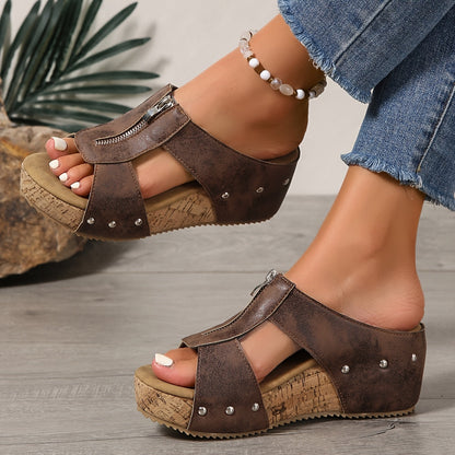 Vera Women's Slip On Wedge Sandals