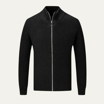 Men's Merino Wool Zip Cardigan - Vonnera