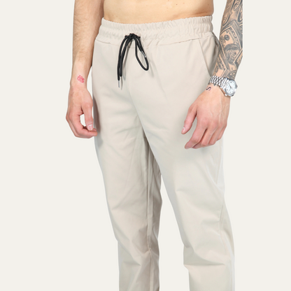 Men's Cotton Jacket Pants Set Lightweight Apricot