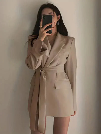 Women's Blazer Coat Wool Stylish Black