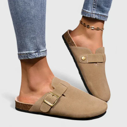 Women's Low Cut Buckle Strap Loafers