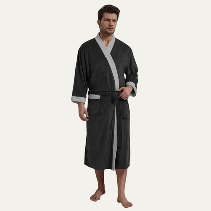 Men's Lightweight Spa Bathrobe Kimono Cotton