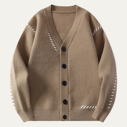 Hawthorne Men's Knit Cardigan Sweater Button Front - Vonnera
