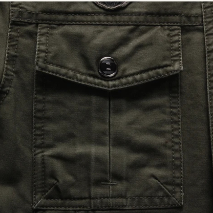 Men's Military Cargo Jacket Stand Collar