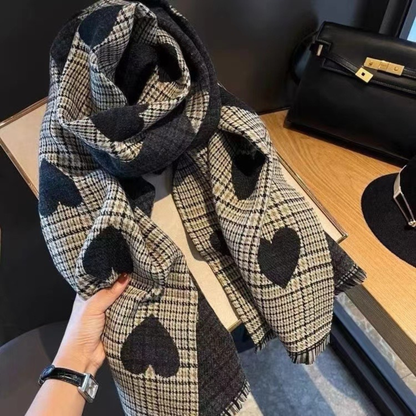 Comfy Plaid Tassel Scarf Warm Double Sided