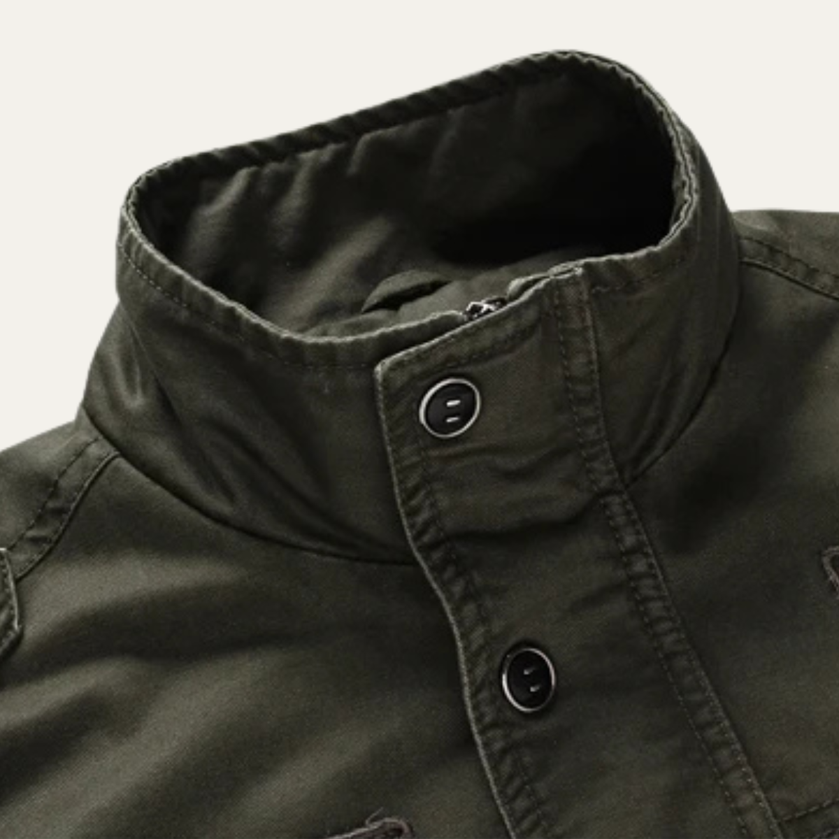 Men's Military Cargo Jacket Cotton Army Green