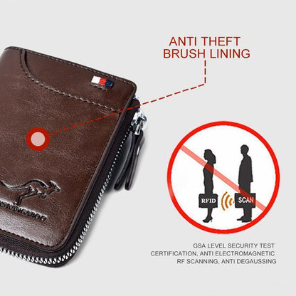Compact Leather Wallet Rfid Blocking