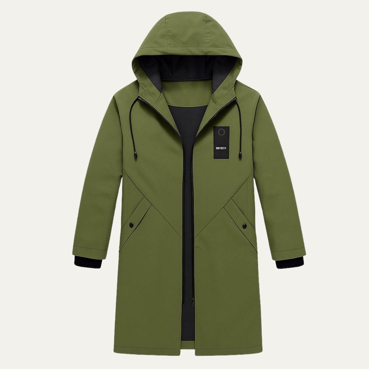Waterproof Long Rain Jacket Windproof Hooded Coat - Vonnera