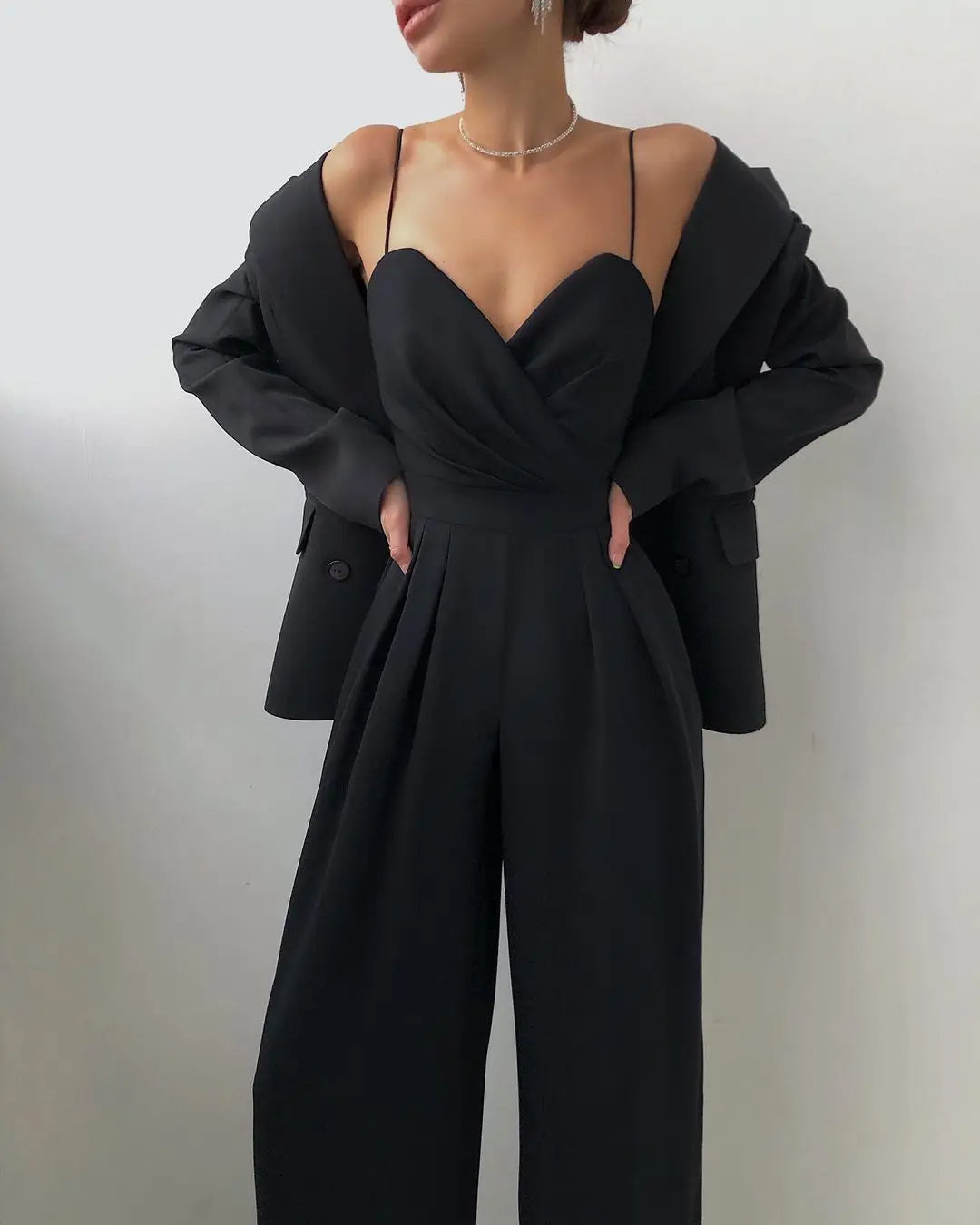 Women's Sleeveless Jumpsuit High Waist Wide Leg - Vonnera