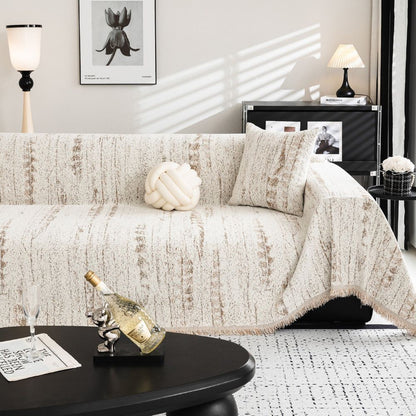 Elegant Sofa Cover Almond Crest Comfortable Living Room Furniture