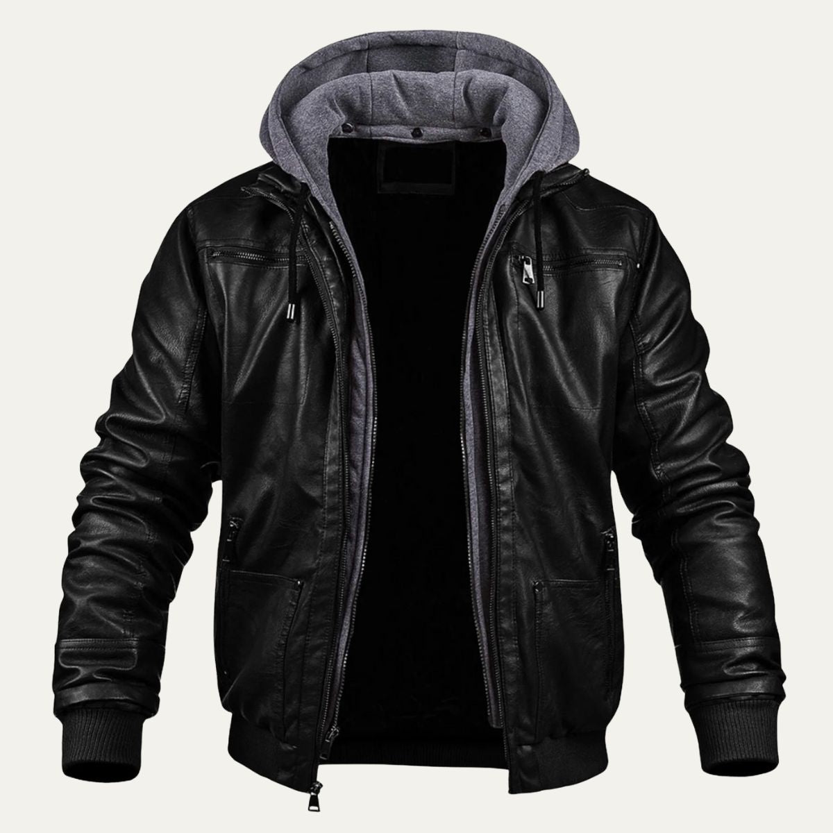 Men's Leather Jacket Modern Warm - Vonnera