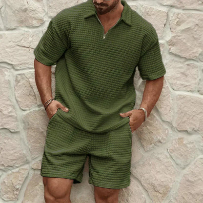 Men's Polo Shirt And Shorts Set