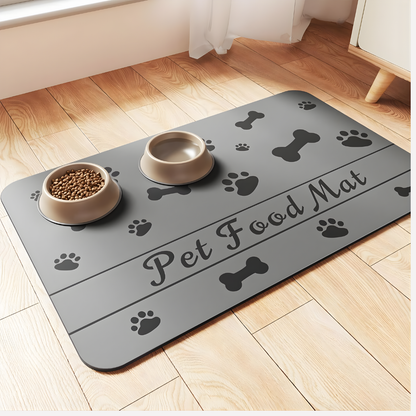 Pet Feeding Mat Absorbent Placemat For Food And Water Bowls