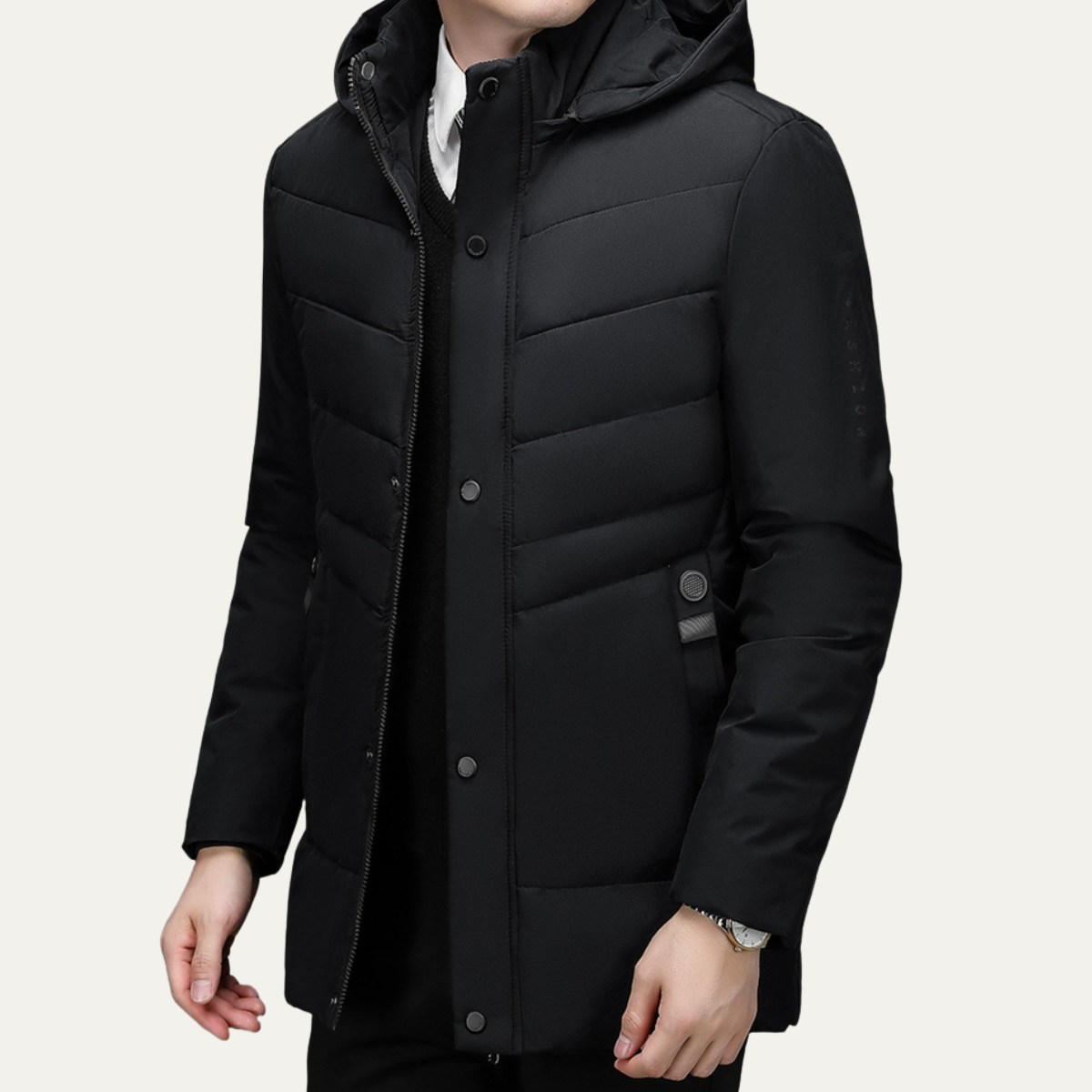 Men's Winter Puffer Jacket Warm Hooded