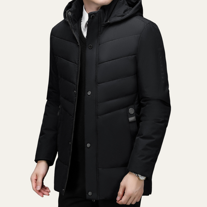 Men's Winter Puffer Jacket Warm Hooded