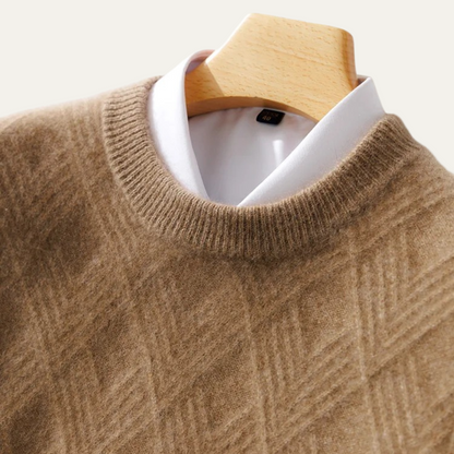 Men's Cashmere Sweater Warm Winter Beige