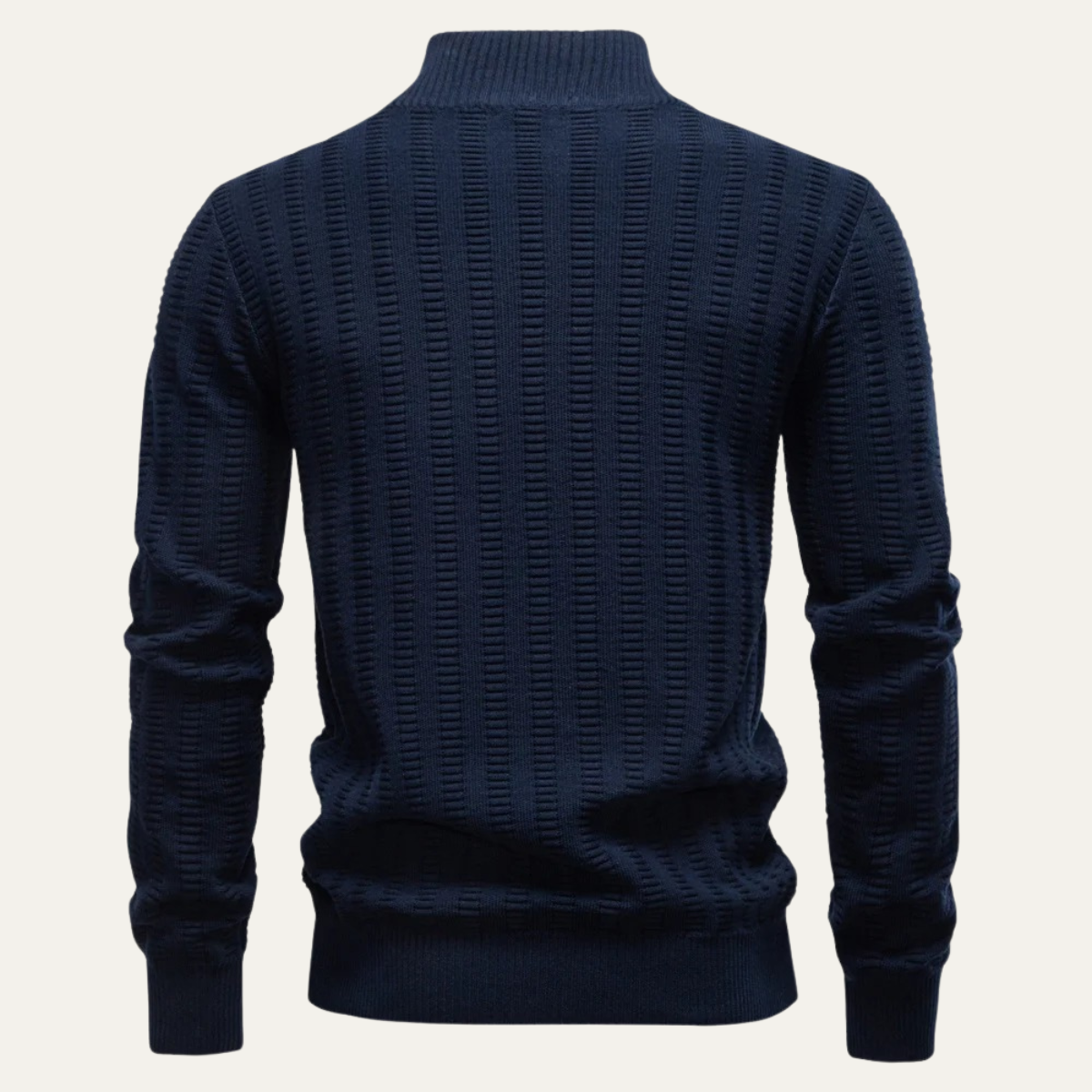 Men's Quarter Zip Winter Sweater Knit