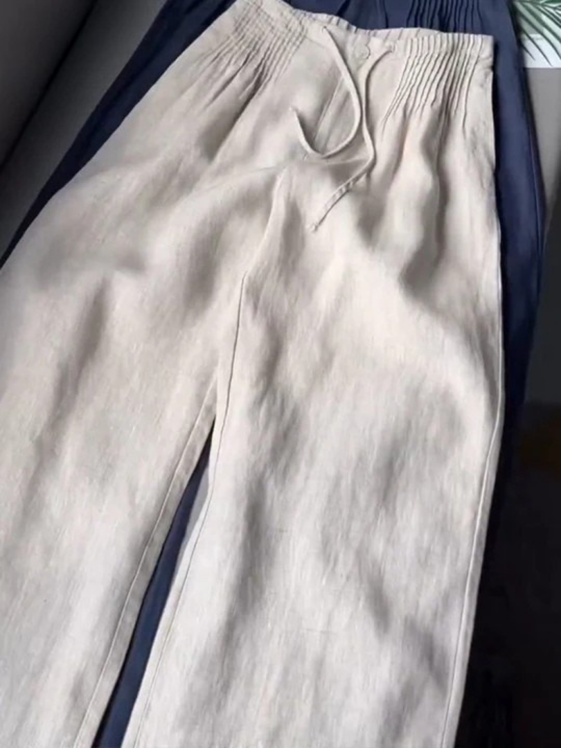 Women's Wide Leg Pants Elastic Waist Drawstring
