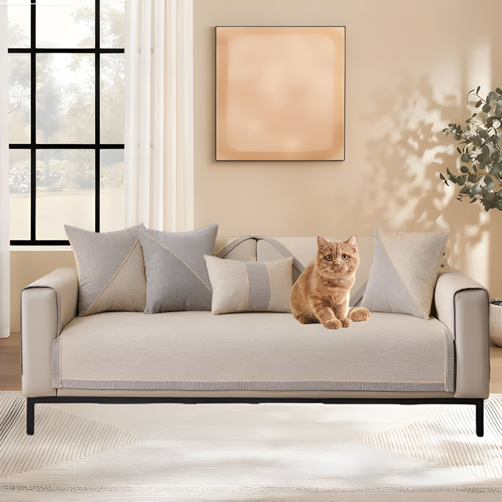 Linen Sofa Slipcover Set Beige