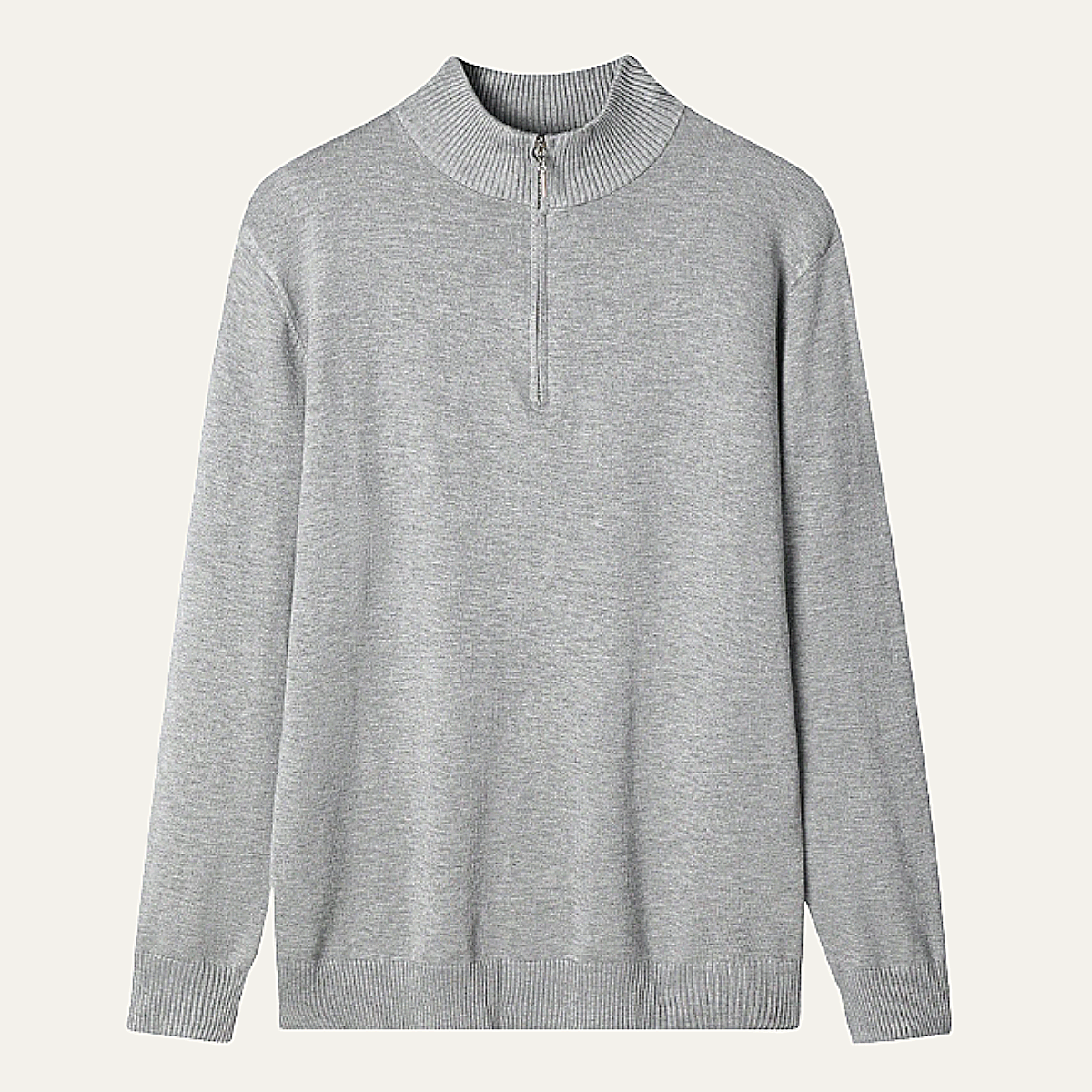 Men's Classic Mock Neck Half Zip Sweater - Vonnera