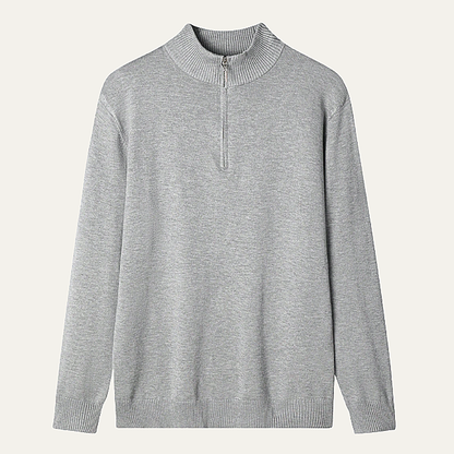 Men's Classic Mock Neck Half Zip Sweater - Vonnera