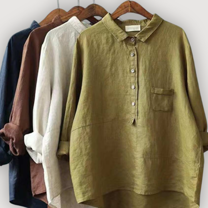 Women's Relaxed Fit Linen Blouse