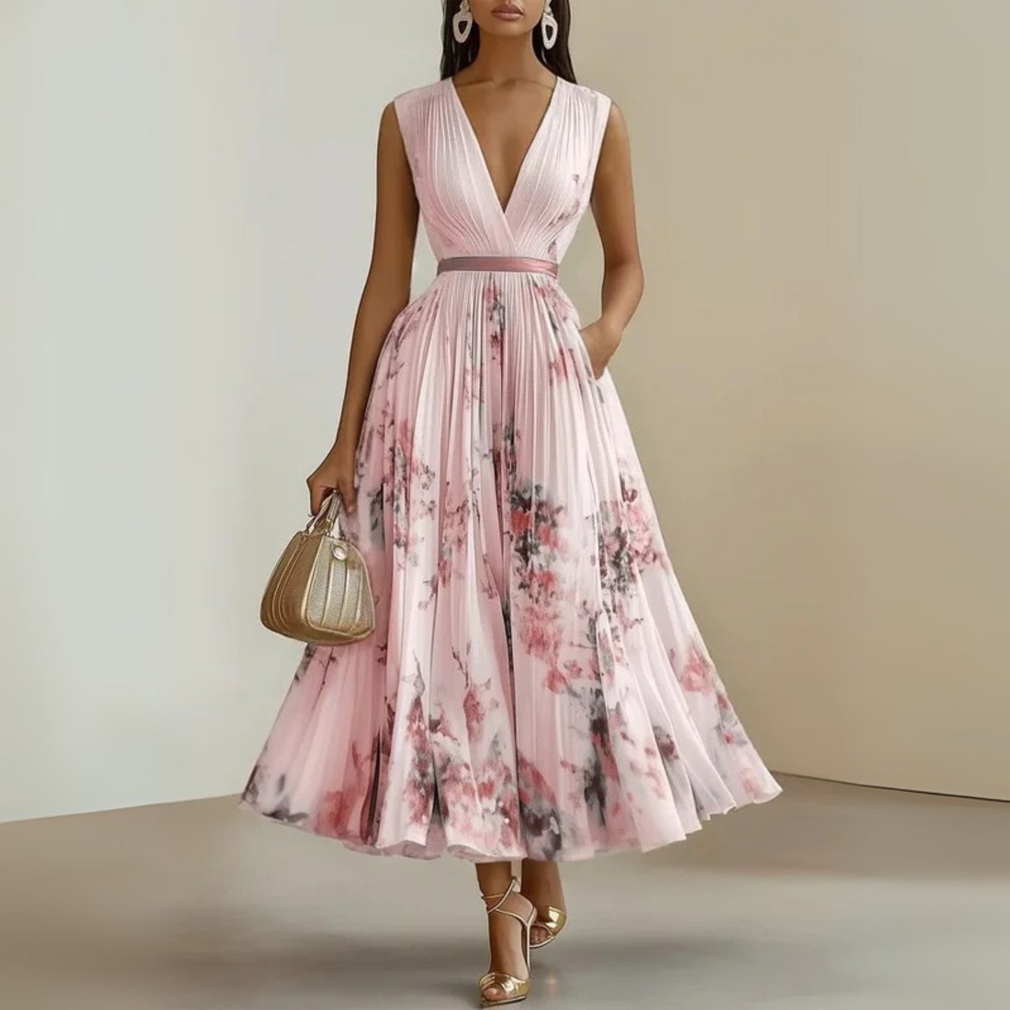 Women's Sleeveless Maxi Dress Summer Flowy