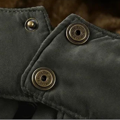 Men's Thick Warm Parka Coat Fur Lined Hooded