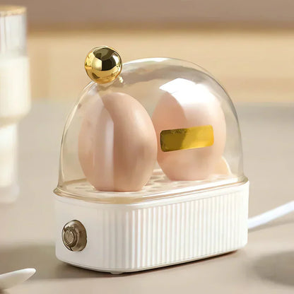 Electric Egg Cooker Stainless Steel Compact Breakfast Maker