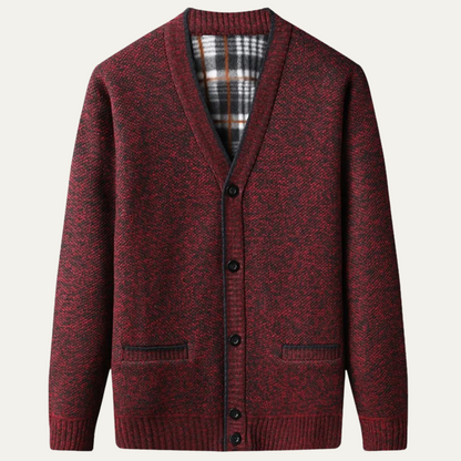 Men's Knitted Button Up Cardigan Warm Layer