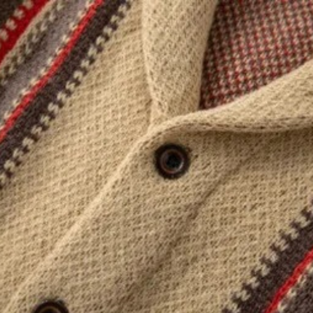 Men's Striped Knit Cardigan Retro Shawl Collar