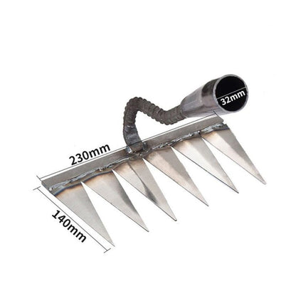 Garden Weed Rake Stainless Steel Efficient Removal Tool
