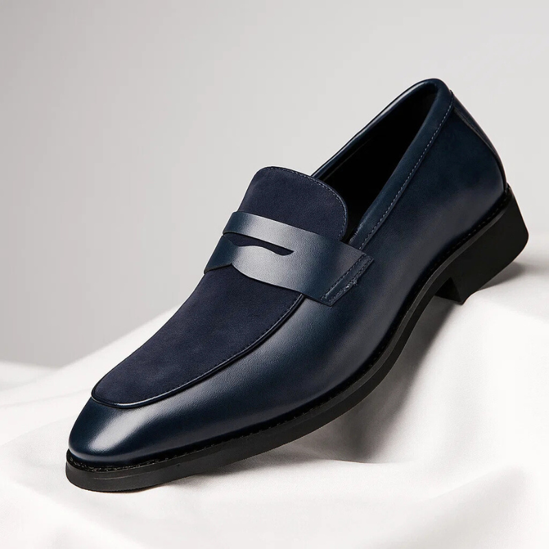 Italian Men's Penny Loafers Leather - Vonnera