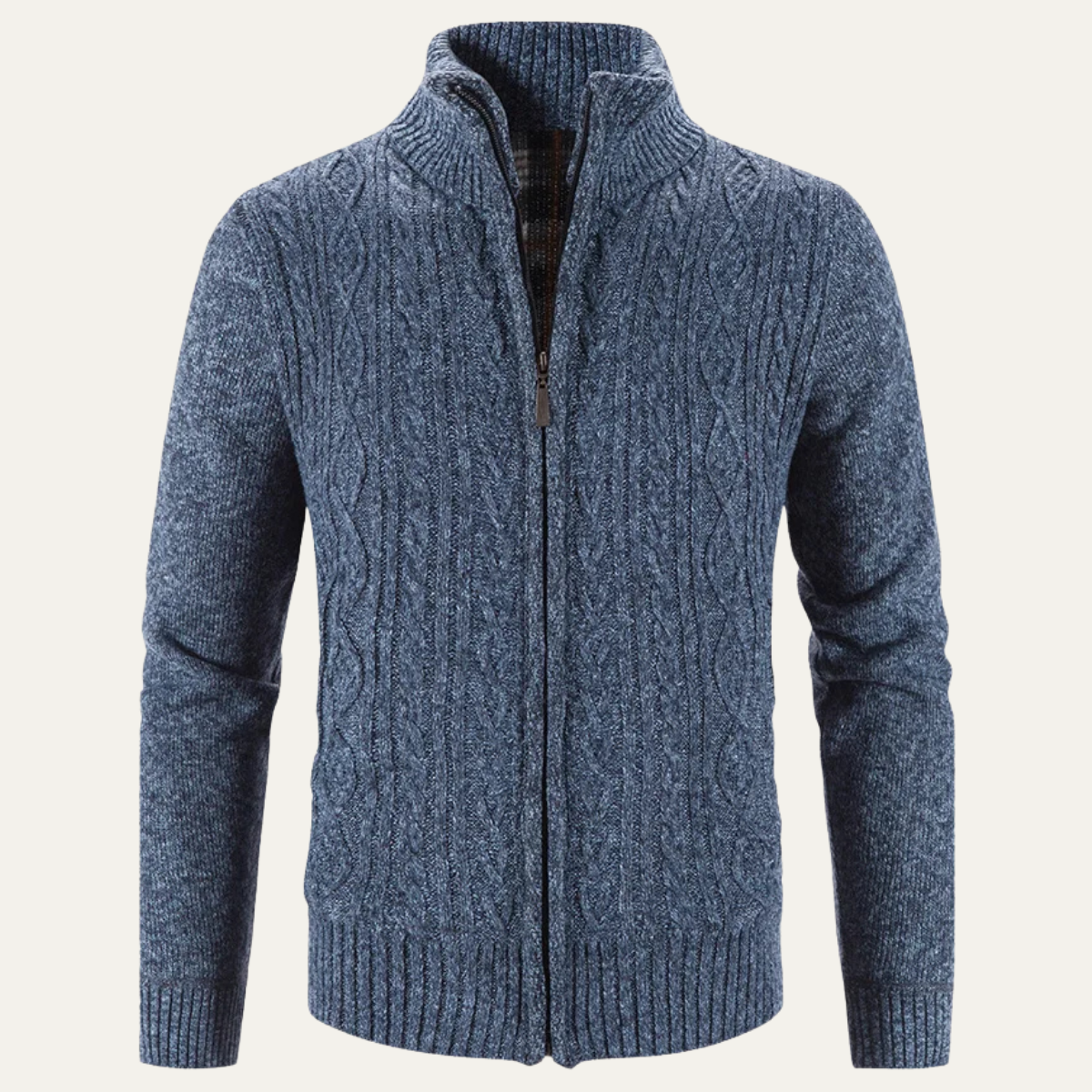 Men's Fleece Zip Up Jacket Warm Knit