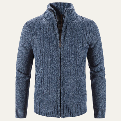 Men's Fleece Zip Up Jacket Warm Knit