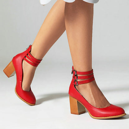 Women's Heels Adjustable Buckle Closure