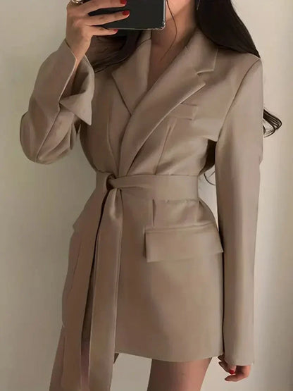 Women's Blazer Coat Wool Stylish Black