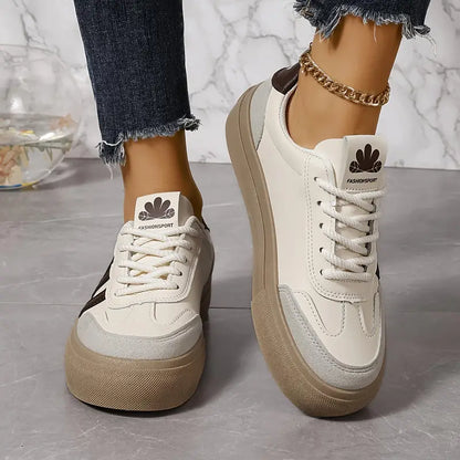Retro Platform Sneakers Contrast Details