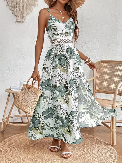 Women's Floral Midi Dress Flowy Lightweight - Vonnera