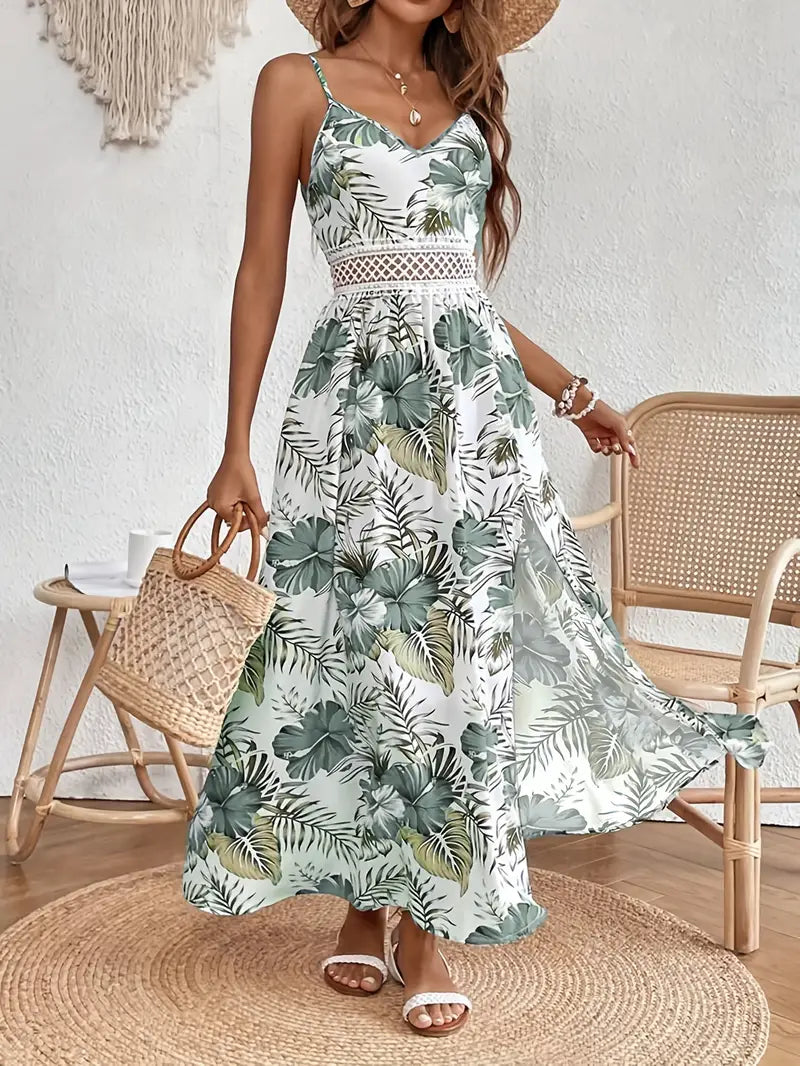 Ruby | Women's Floral Flowy Draped Midi Dress Summer 2026